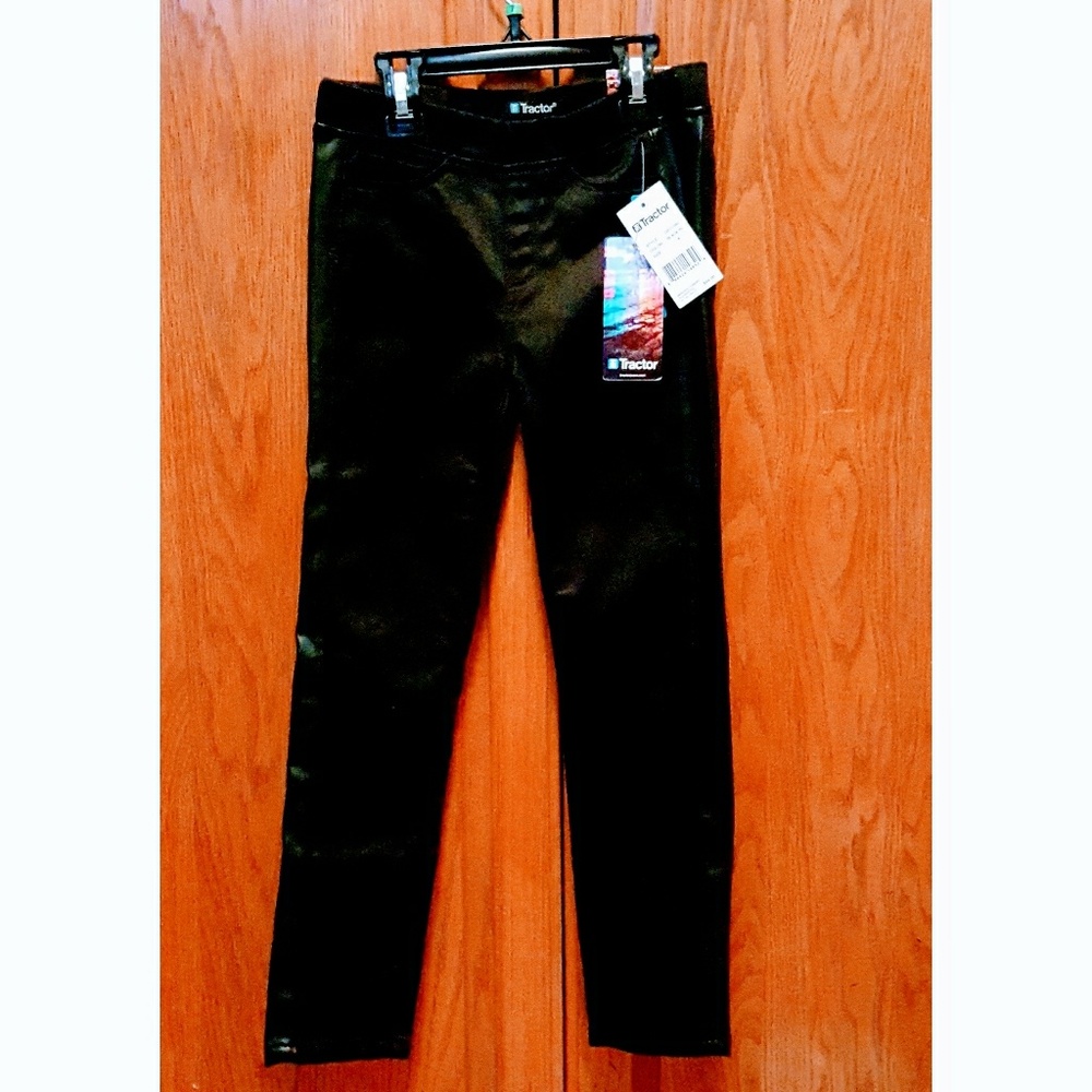 TRACTOR - "D3T119H" FAUX LEATHER TRIM JEGGING